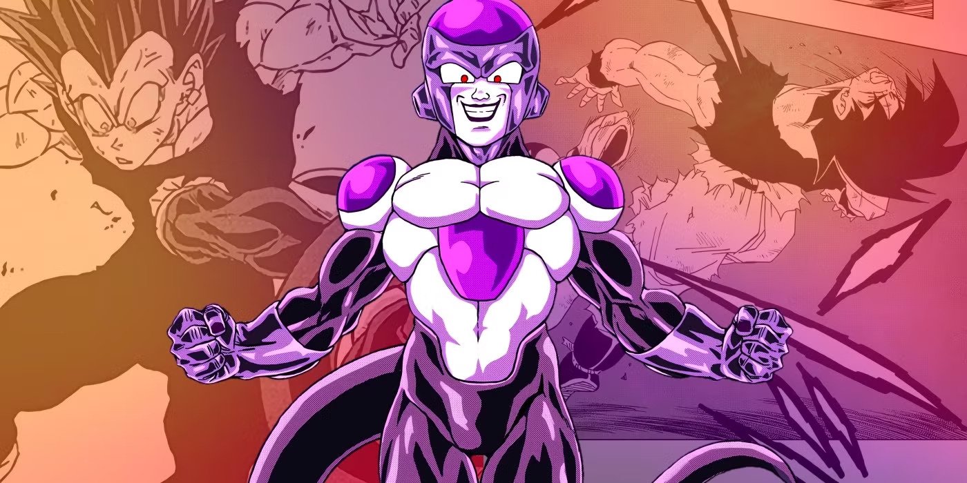 Black Frieza Explained: Dragon Ball Super's Most Powerful Form Black Frieza smiling — Dragon Ball Super most powerful villain form explained