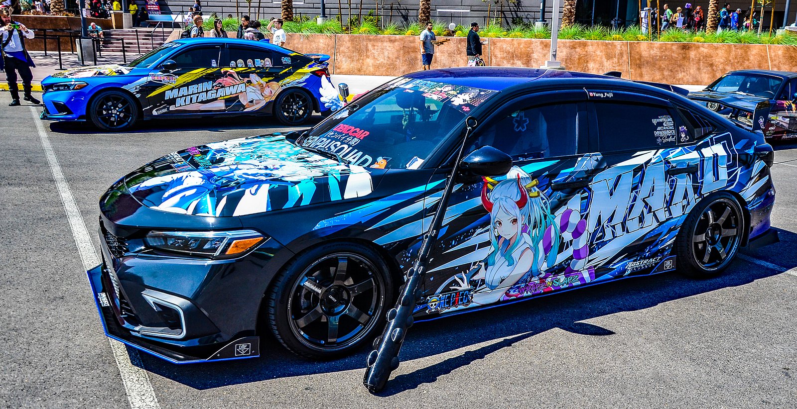 One Piece themed itasha car at Anime Las Vegas 2025