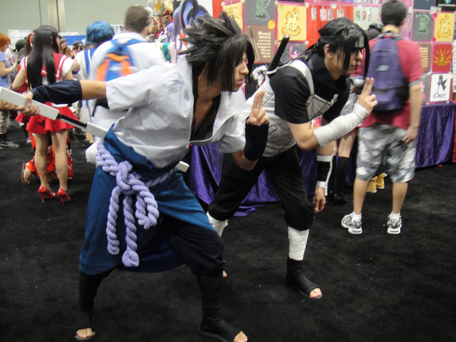Sasuke and Itachi Uchiha cosplayers at Anime Expo 2011