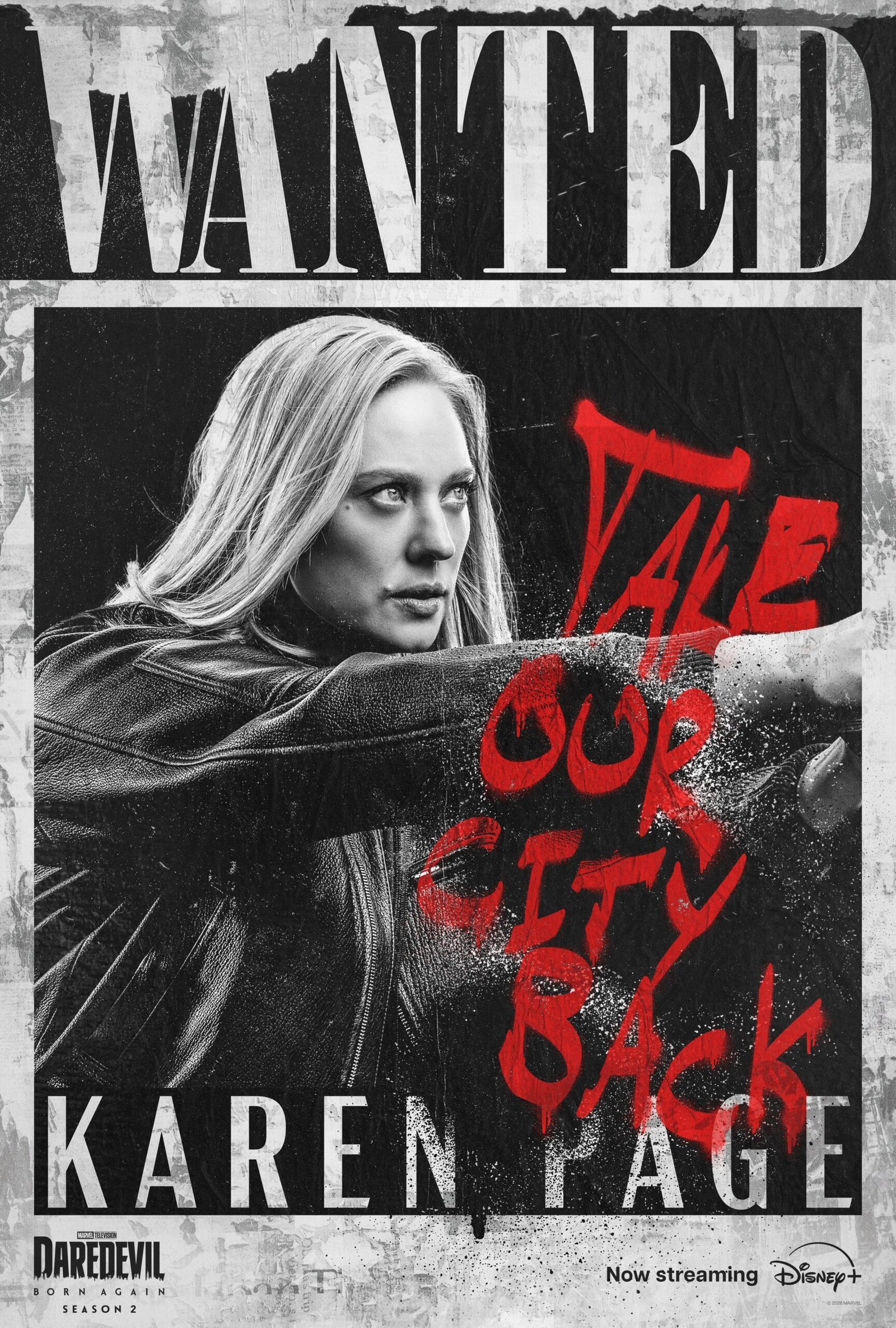 Karen Page wanted poster - Daredevil Born Again Season 2