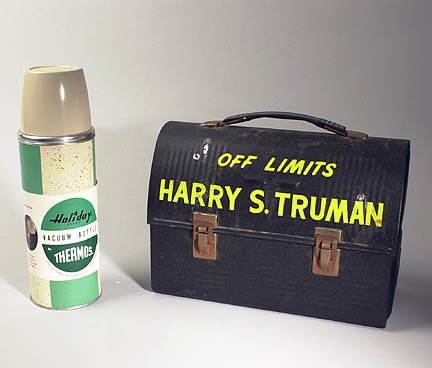 A Harry S. Truman commemorative vintage metal lunch box