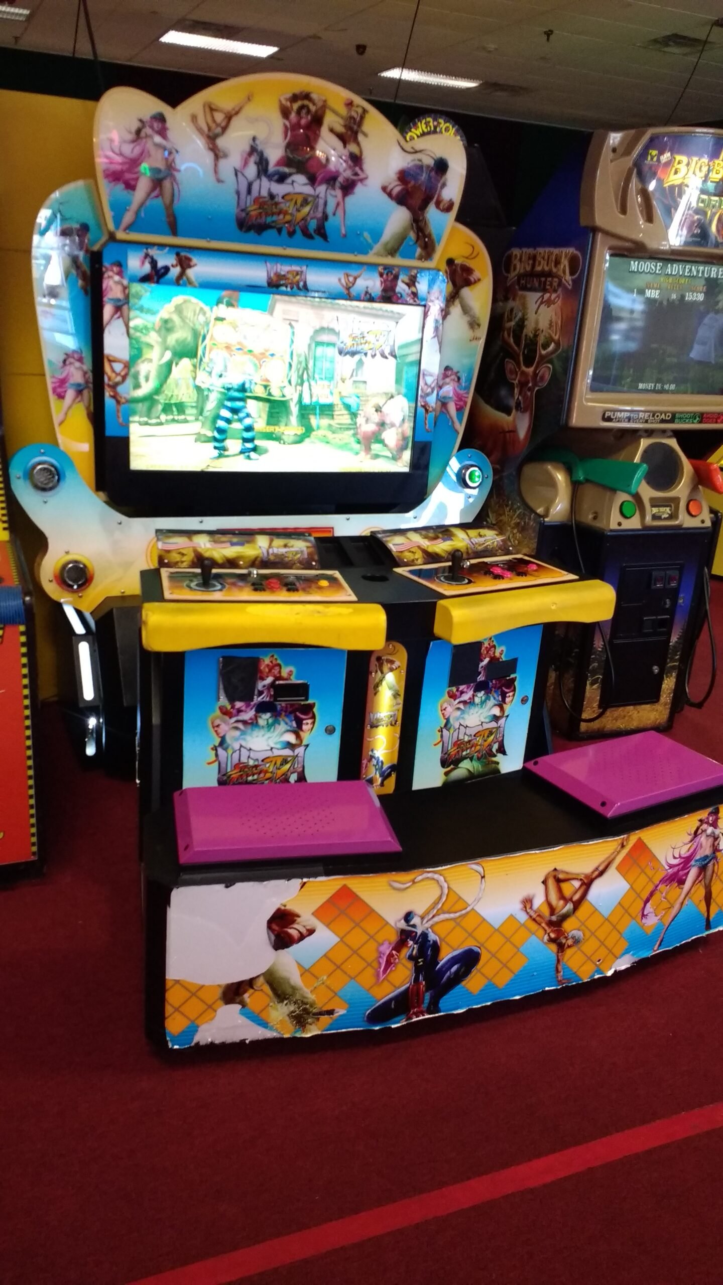 Ultra Street Fighter IV arcade cabinet at a local arcade