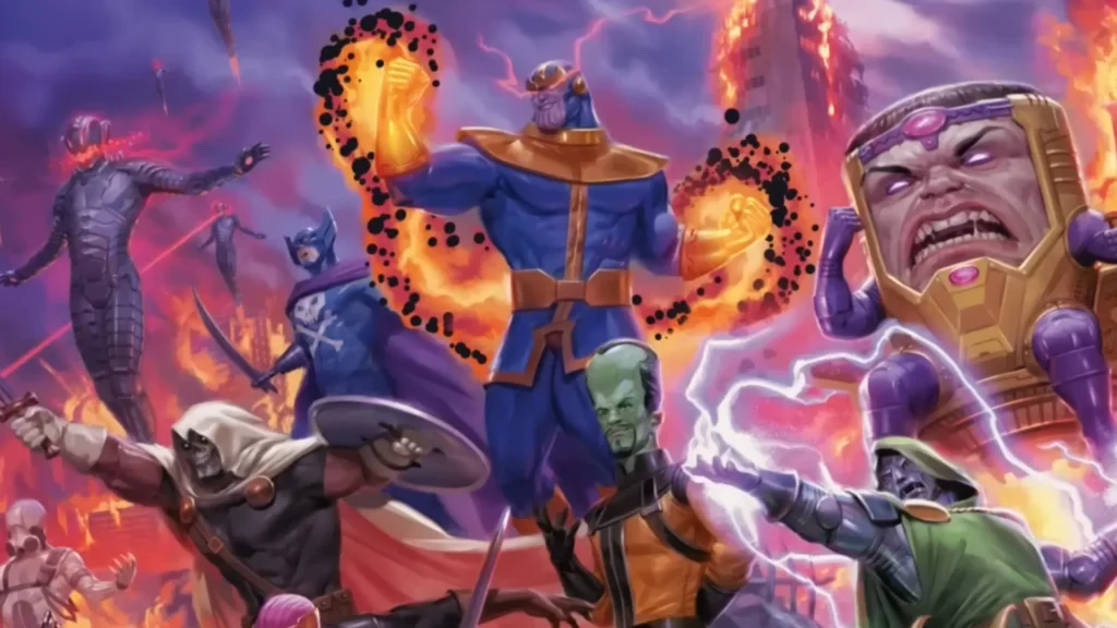 Villains Unleashed Scene Box — MTG Marvel Super Heroes MTG Marvel Super Heroes Villains Unleashed Scene Box - Doctor Doom Thanos Loki Kang MODOK