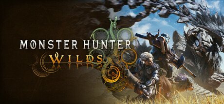 Monster Hunter Wilds official Capcom art showing a hunter facing a massive creature