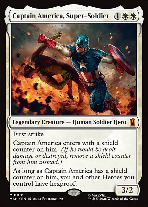 Captain America Super-Soldier MTG Marvel Super Heroes card