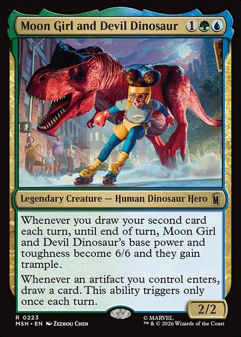 Moon Girl and Devil Dinosaur MTG Marvel Super Heroes card