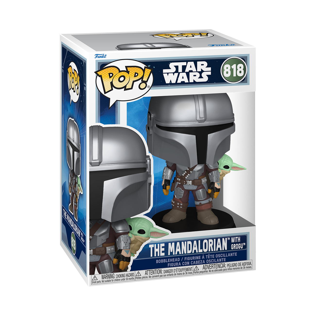 Funko Pop The Mandalorian with Grogu official product shot