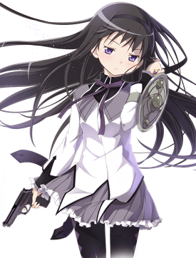 Homura Akemi from Puella Magi Madoka Magica official art