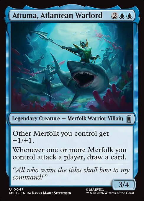 Attuma Atlantean Warlord MTG Marvel Super Heroes card