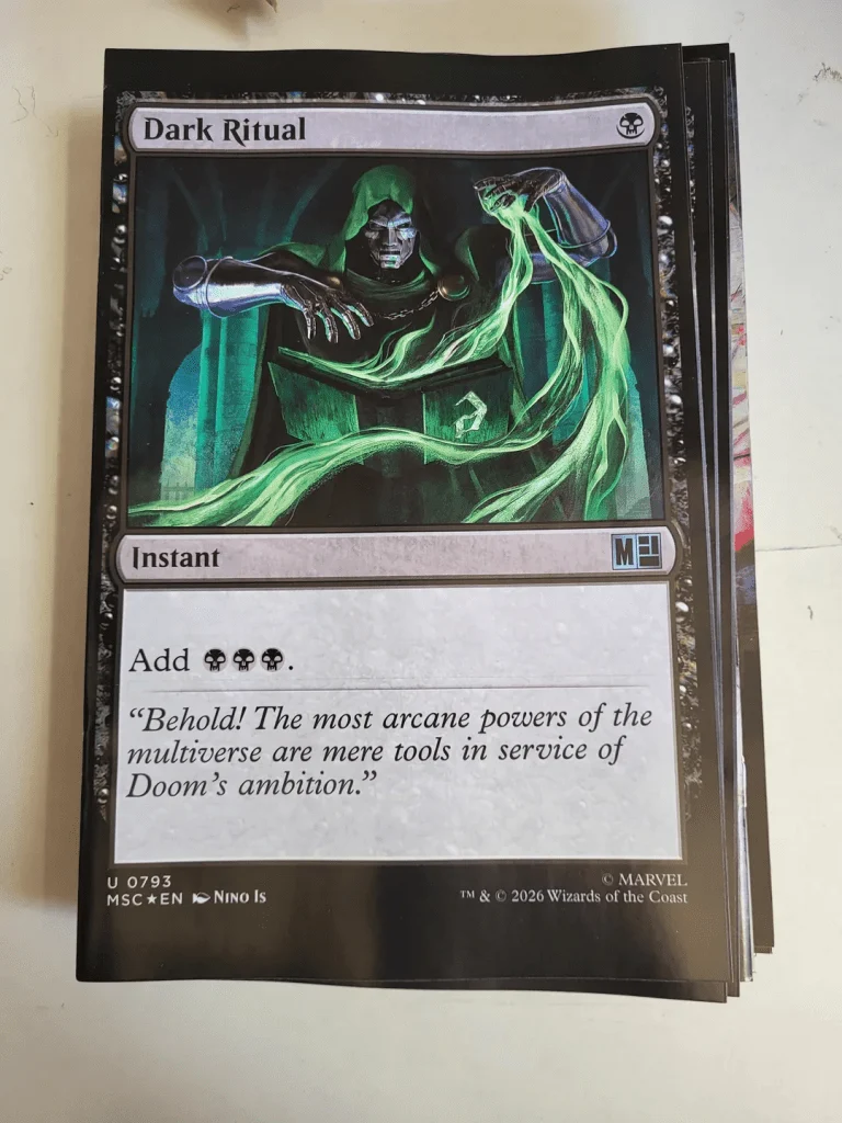 Dark Ritual MTG Marvel Super Heroes alternate art reprint card