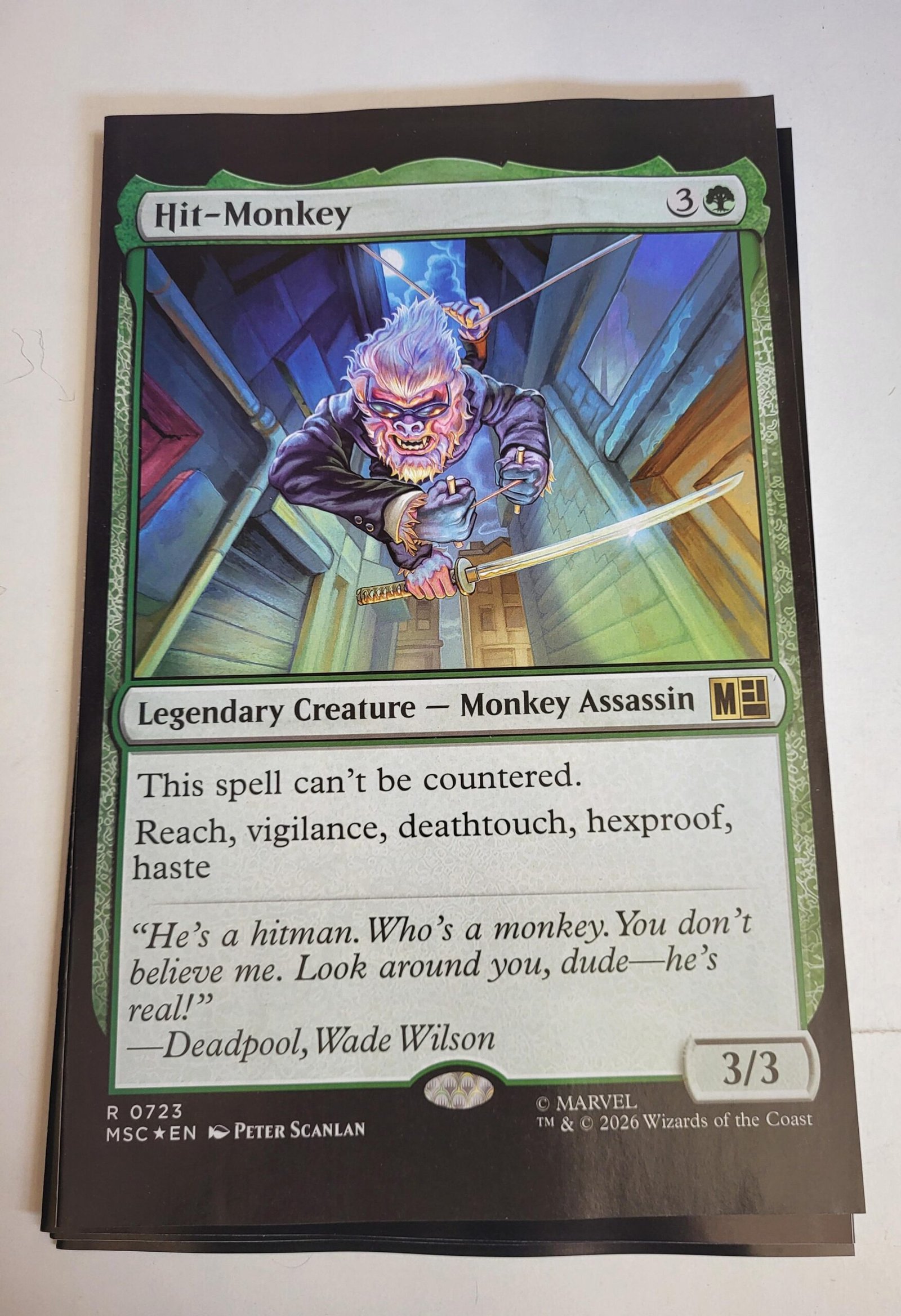 Hit-Monkey MTG Marvel Super Heroes Legendary Creature card