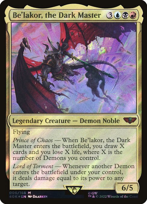 Be'lakor, the Dark Master MTG card