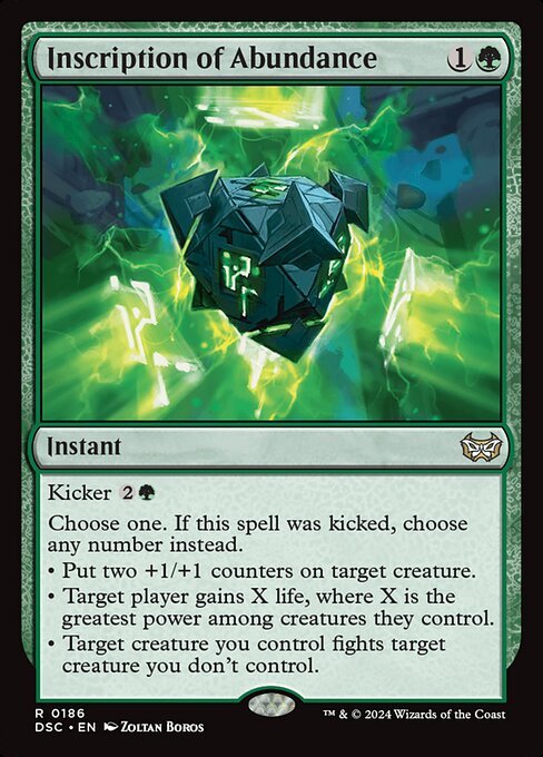 Inscription of Abundance MTG card