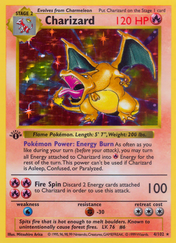 Charizard Base Set Rare Holo card