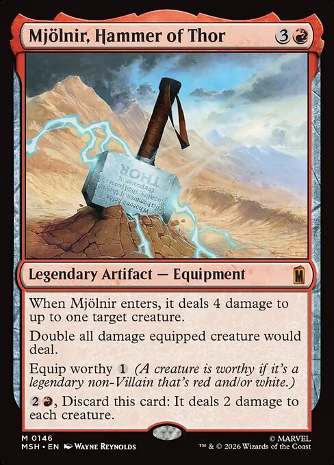 Mjolnir, Hammer of Thor — MTG Marvel Super Heroes card