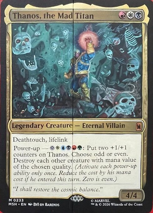 Thanos, the Mad Titan — MTG Marvel Super Heroes card