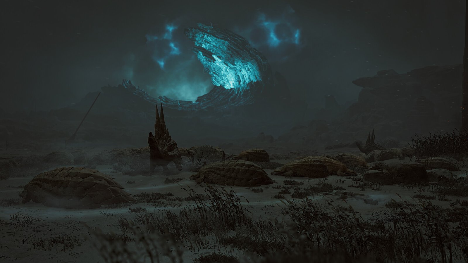 Hunter fighting a monster with an A-tier weapon in Monster Hunter Wilds