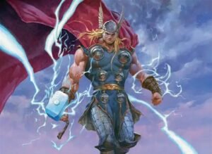 Thor God of Thunder MTG Marvel Super Heroes card art