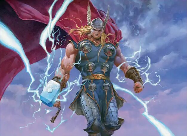 Thor God of Thunder MTG Marvel Super Heroes card art