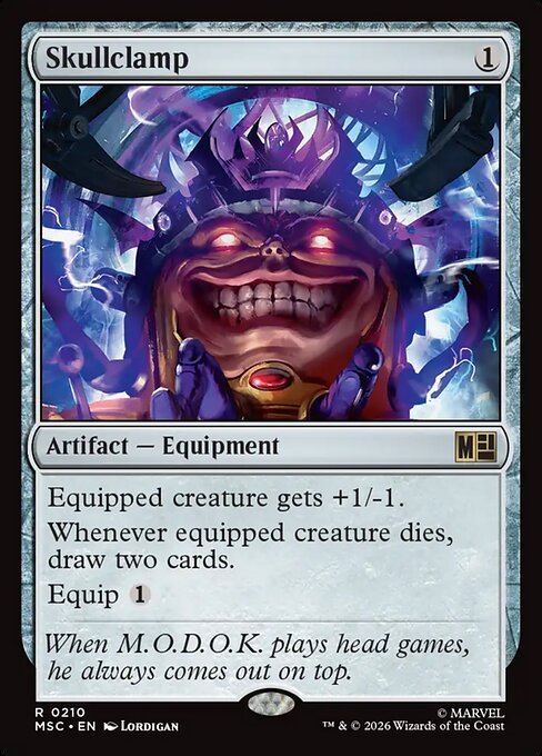 Skullclamp MTG card