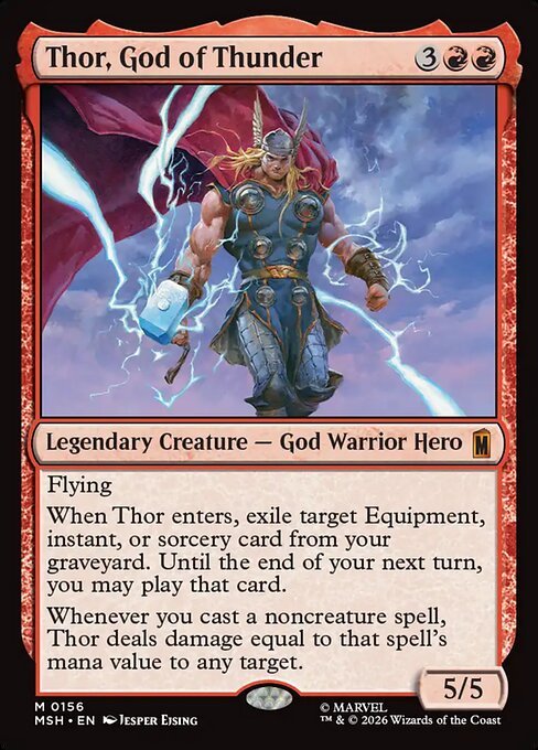 Thor God of Thunder MTG card