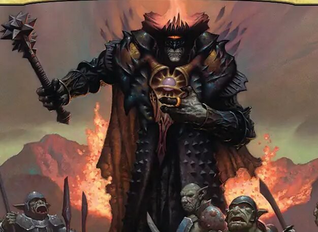 Sauron, the Dark Lord, official Magic: The Gathering card art from The Hobbit Commander