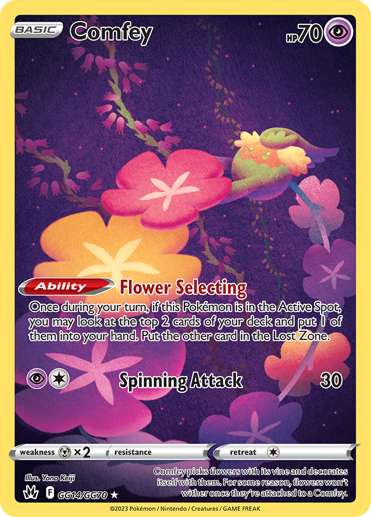Comfey Crown Zenith official Pokemon TCG card