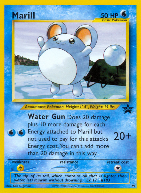 Marill Wizards Black Star Promo #29 official Pokemon TCG card