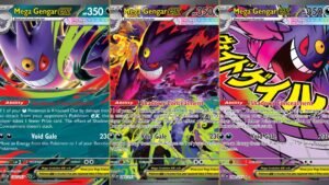 Official Mega Gengar ex card art from Pokemon TCG Ascended Heroes