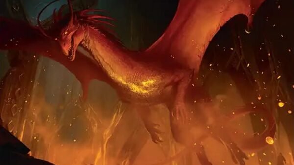 Smaug the Magnificent MTG Hobbit art