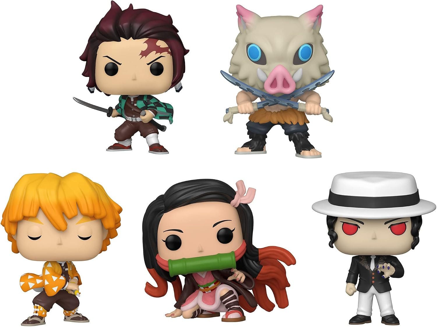 Funko POP! Demon Slayer Collectors Set with Tanjiro, Inosuke, Zenitsu, Nezuko, and Muzan