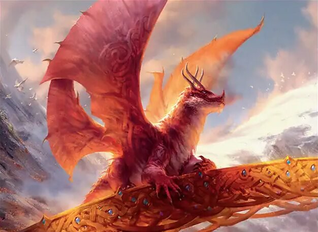 Goldspan Dragon official card art, a key Treasure synergy piece for the Smaug build