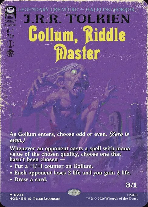 Gollum, Riddle Master special treatment MTG Hobbit