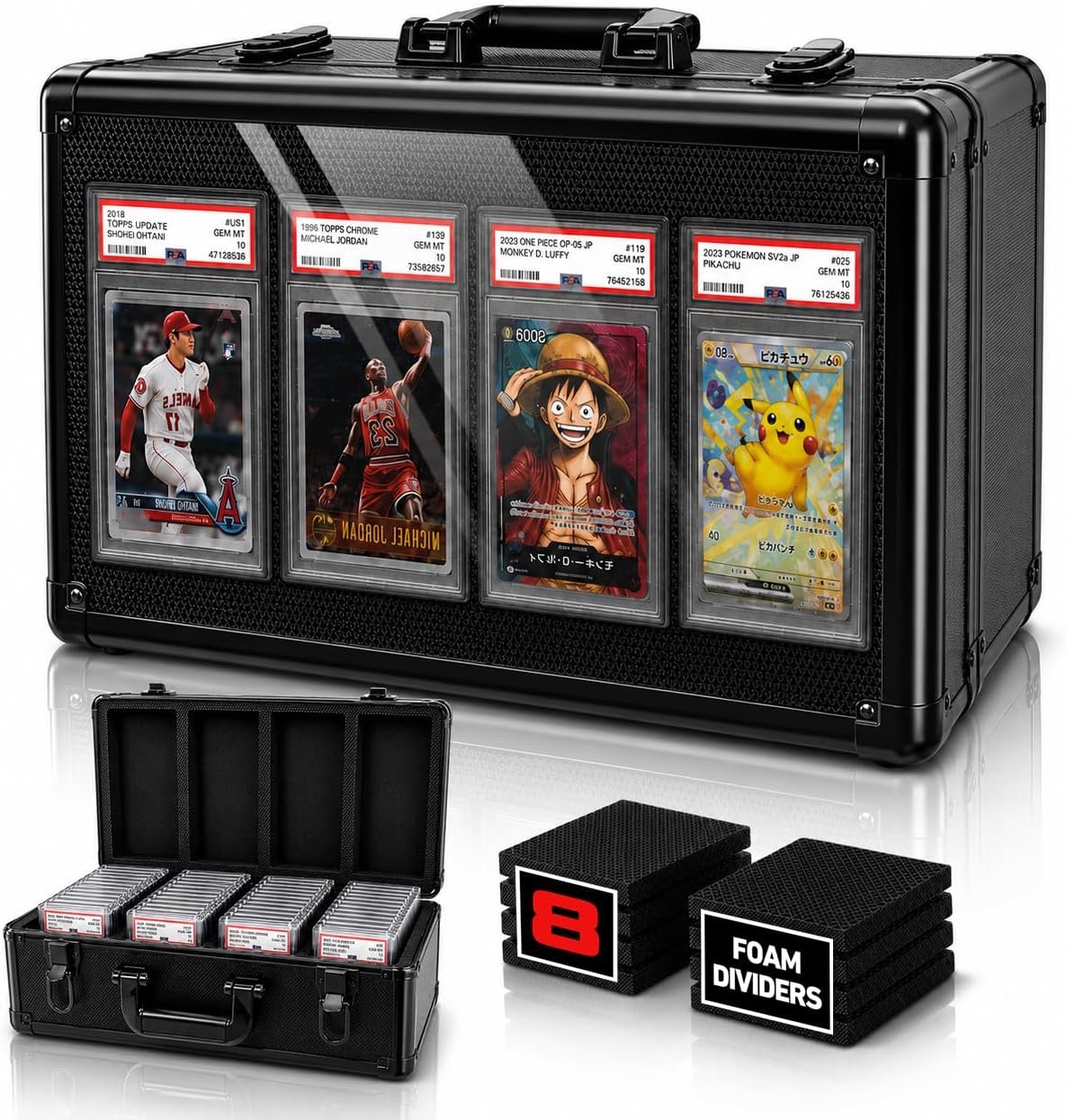 Graded card storage box with acrylic window official product photo