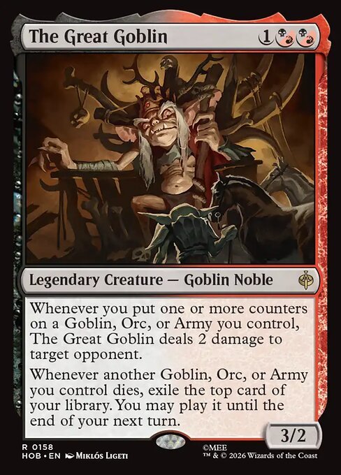 The Great Goblin, official Magic: The Gathering The Hobbit card