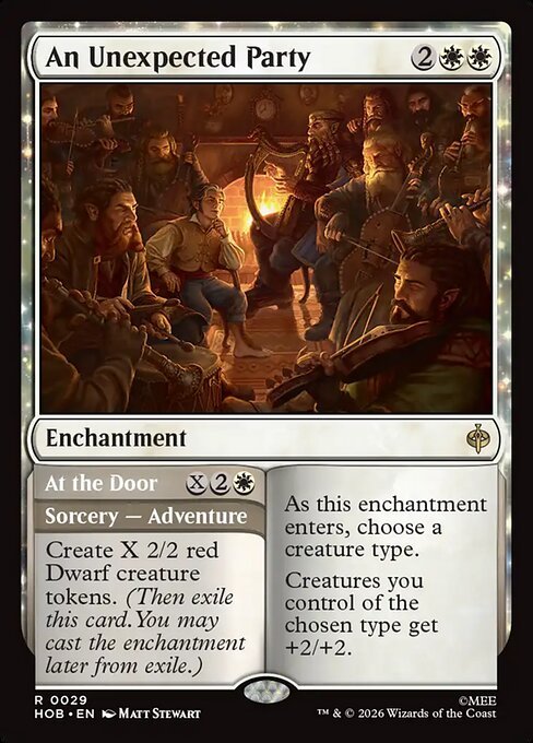An Unexpected Party, official Magic: The Gathering The Hobbit card