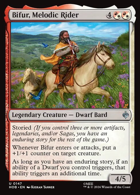 Bifur, Melodic Rider, official Magic: The Gathering The Hobbit card