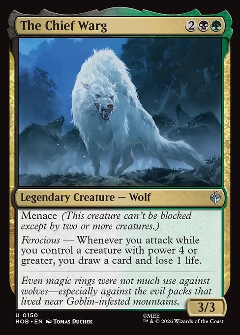 The Chief Warg, official Magic: The Gathering The Hobbit card
