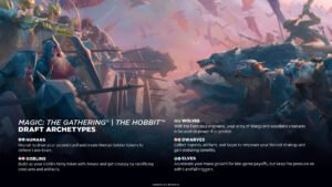 Official Magic: The Gathering The Hobbit draft archetypes chart