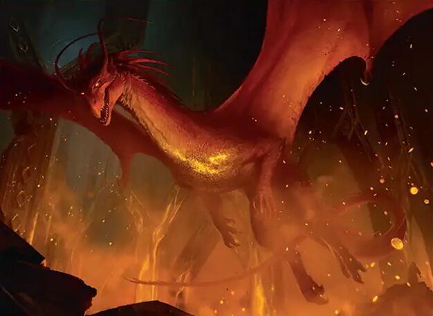 Smaug the Magnificent, official Magic: The Gathering The Hobbit card art