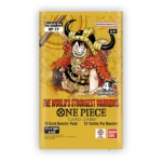 Official OP-17 The World's Strongest Warriors booster pack art, One Piece Card Game 4th Anniversary set