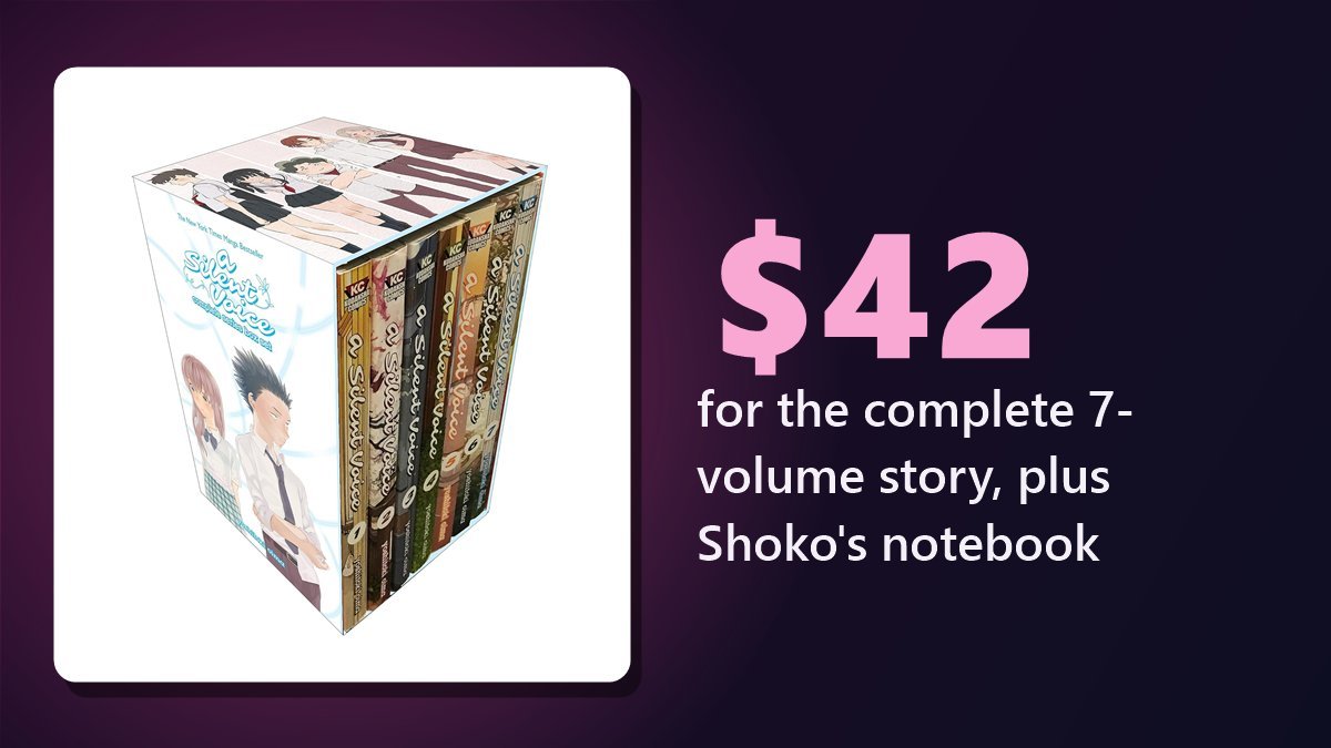 A Silent Voice Complete Series Box Set with all 7 volumes