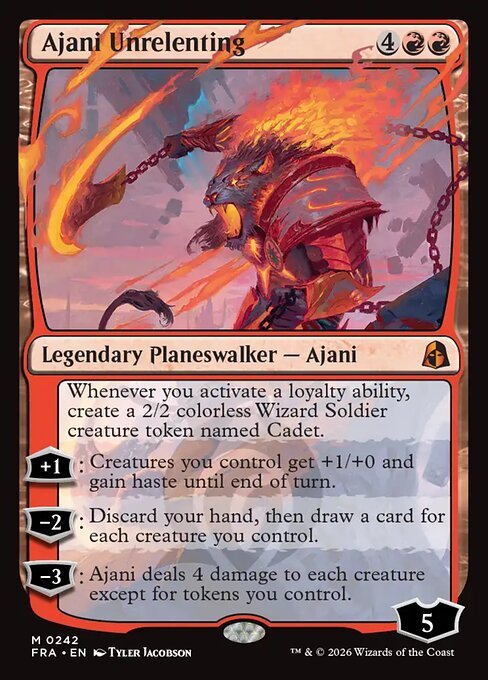 Ajani Unrelenting, MTG Reality Fracture mythic planeswalker