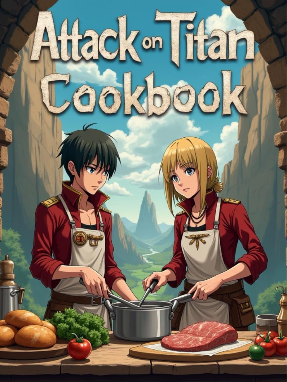 Attack on Titan Cookbook by Keith Bergeron, book cover