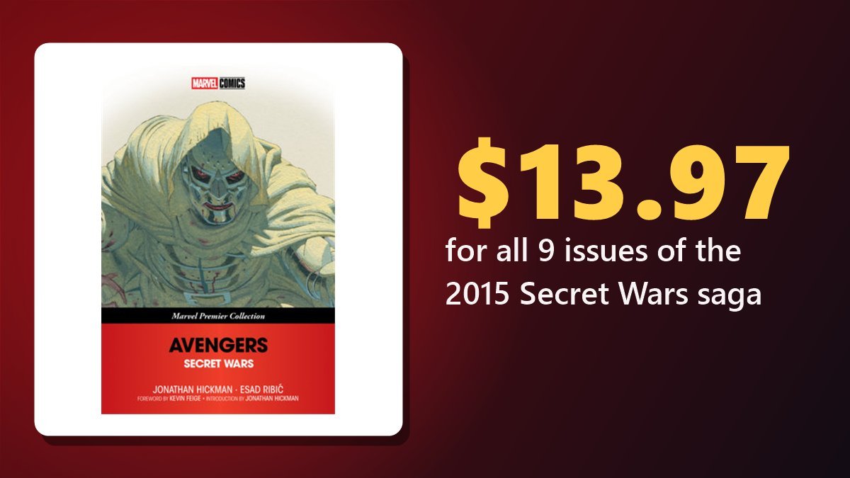 Avengers: Secret Wars Marvel Premier Collection paperback cover with Doctor Doom