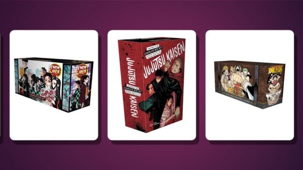 Best Manga Box Sets to Buy in 2026 (Price Per Volume Compared) Five manga box sets on display: Chainsaw Man, Demon Slayer, Jujutsu Kaisen, One Piece and Delicious in Dungeon
