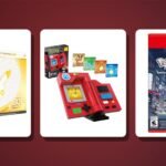 Pokemon gifts on display: Pikachu plush, 30th Celebration Elite Trainer Box, MEGA Kanto Pokedex, Pokemon Legends Z-A and MEGA Jumbo Pikachu