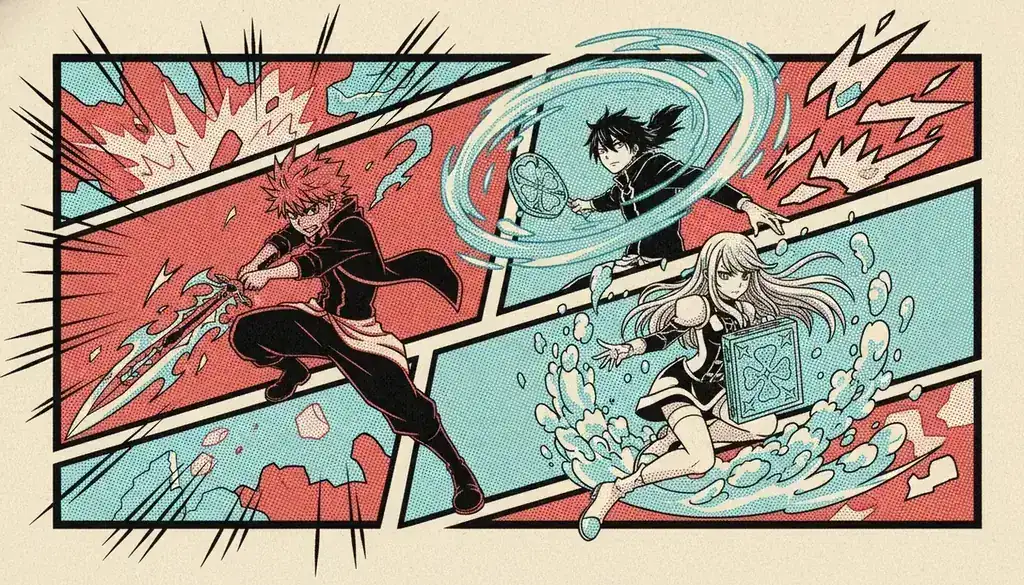 Black Clover Season 2 main visual featuring Asta, Yuno, and Noelle