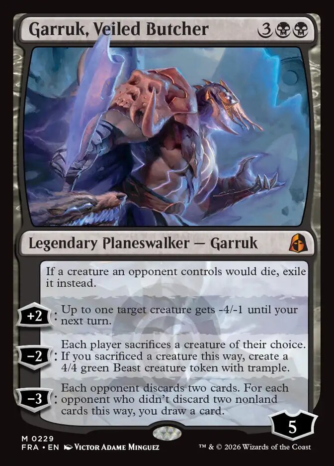 Garruk, Veiled Butcher, Reality Fracture mythic planeswalker