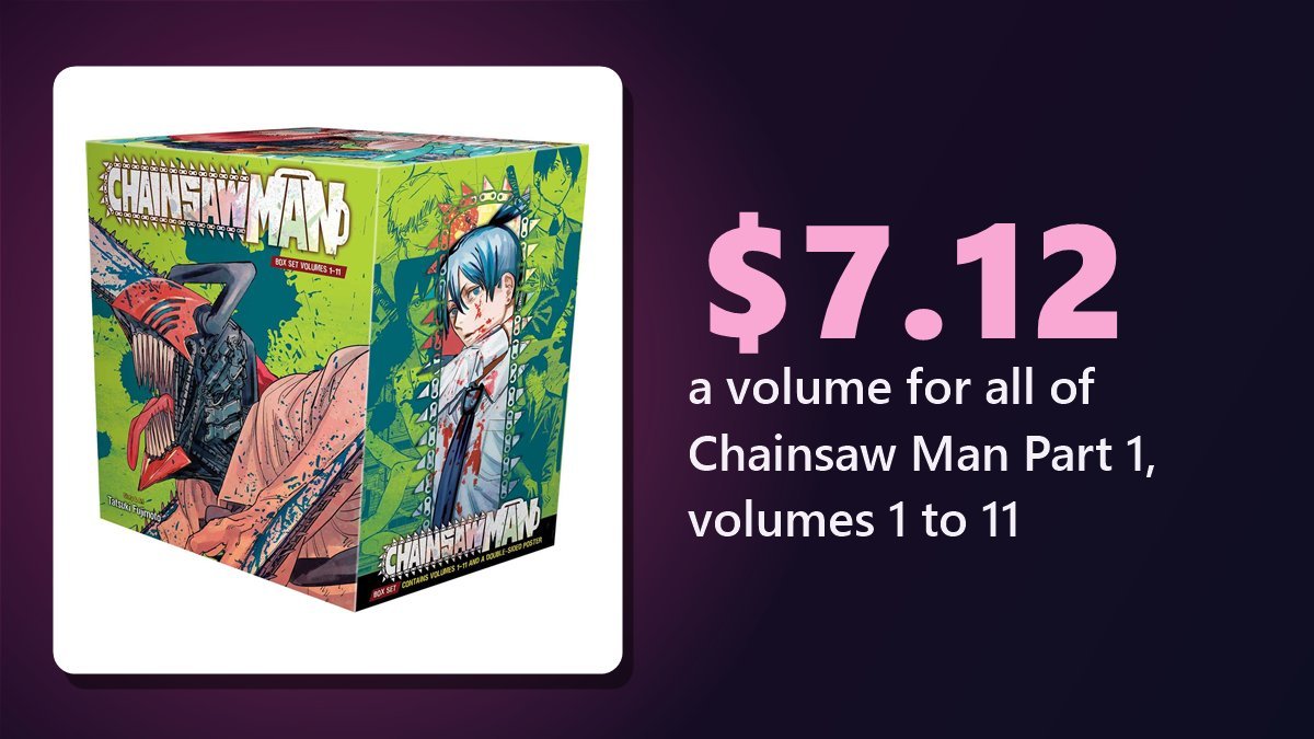 Chainsaw Man Box Set with volumes 1 to 11